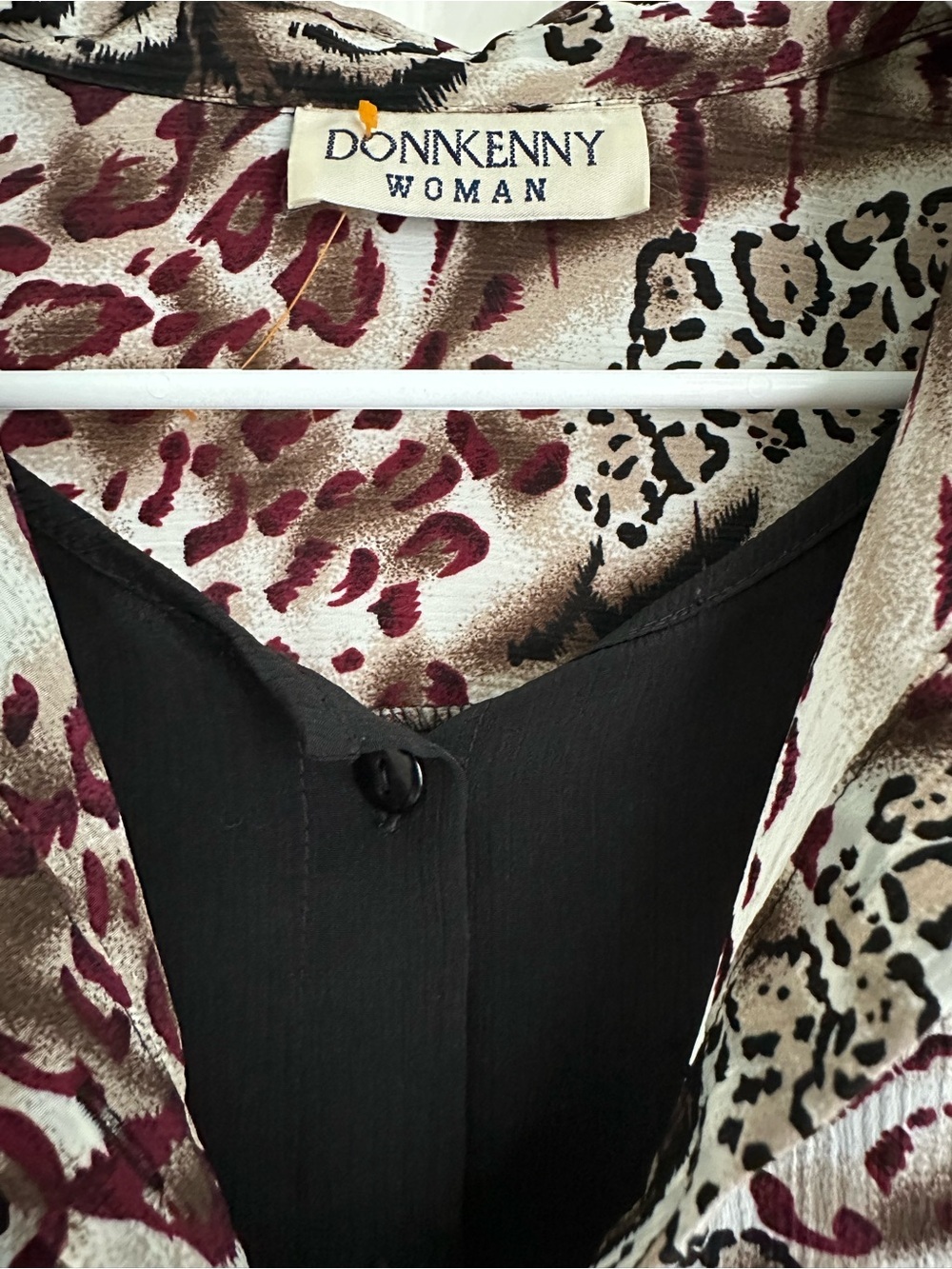 VTG DonnKenny Animal Print Blouse & Black Camisole size 2X - Picture 2 of 5